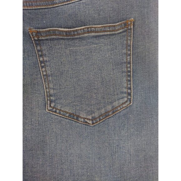 Revash vintage denim cotton mini skirt with frayed and distressed hem, size 7 . - Picture 3 of 8